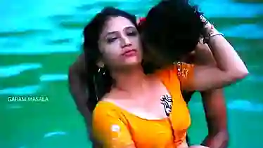 Hot Mamatha romance with boy friend in swimming pool-1