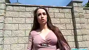 Sweet, Russian girl is sucking cock for cash and earning money to pay the rent