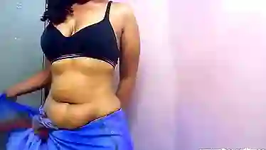 Horny Lily In Blue Sari Indian Babe Sex Video