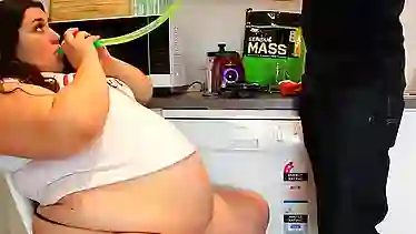 layla bbw belly stuffing