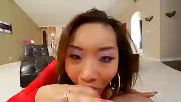Petite Asian teen gets her tight pussy drilled by a massive dick in HD
