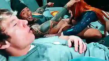 Redhead MILF Lauren Phillips loses bet & takes BBC from husband in HD porn