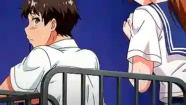 Watch Episode 4 of Shishunki No Obenkyou, the petite Japanese amateur in uniform, get wild with the older guy in uniform
