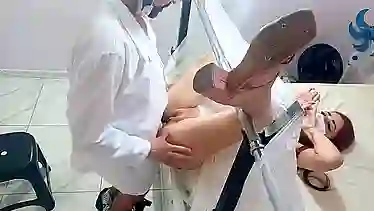 Redhead gynecologist cheats on new patient with kinky sex & cumshot