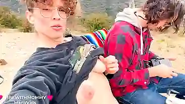 Stepmom and Stepson get frisky in public & fuck like wild,atalie!