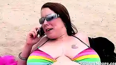 Desiree DeLuca - Redhead BBW MILF with Huge Tits Gets Picked Up and Fucked Hard