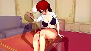 Get ready for a wild ride with a busty anime babe & her massive tits