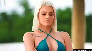Christy Charming gets her petite body slammed by a black hunk in lingerie