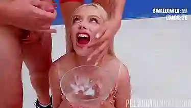 Vivian Lola and friends take turns on Vivian Bukkake 3 - Handjob, cumshot, and HD porn action!