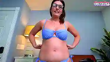 Watch this hot MILF get naughty in front of the camera in HD